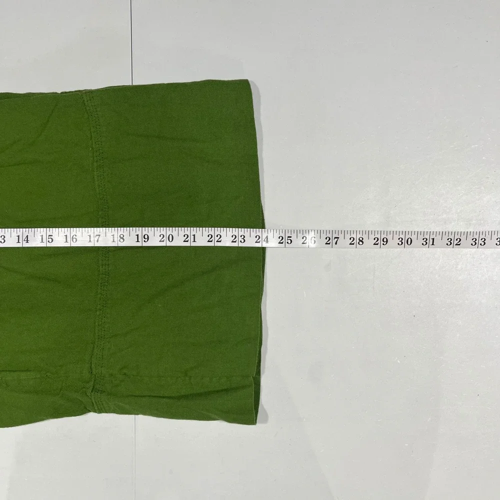 Banana Republic Fisherman Granola Green Linen Wide Leg Pants Womens Medium Boho